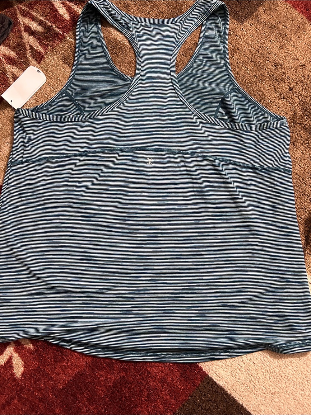 Xersion Blue Striped Racerback Tank - Picture 3 of 3